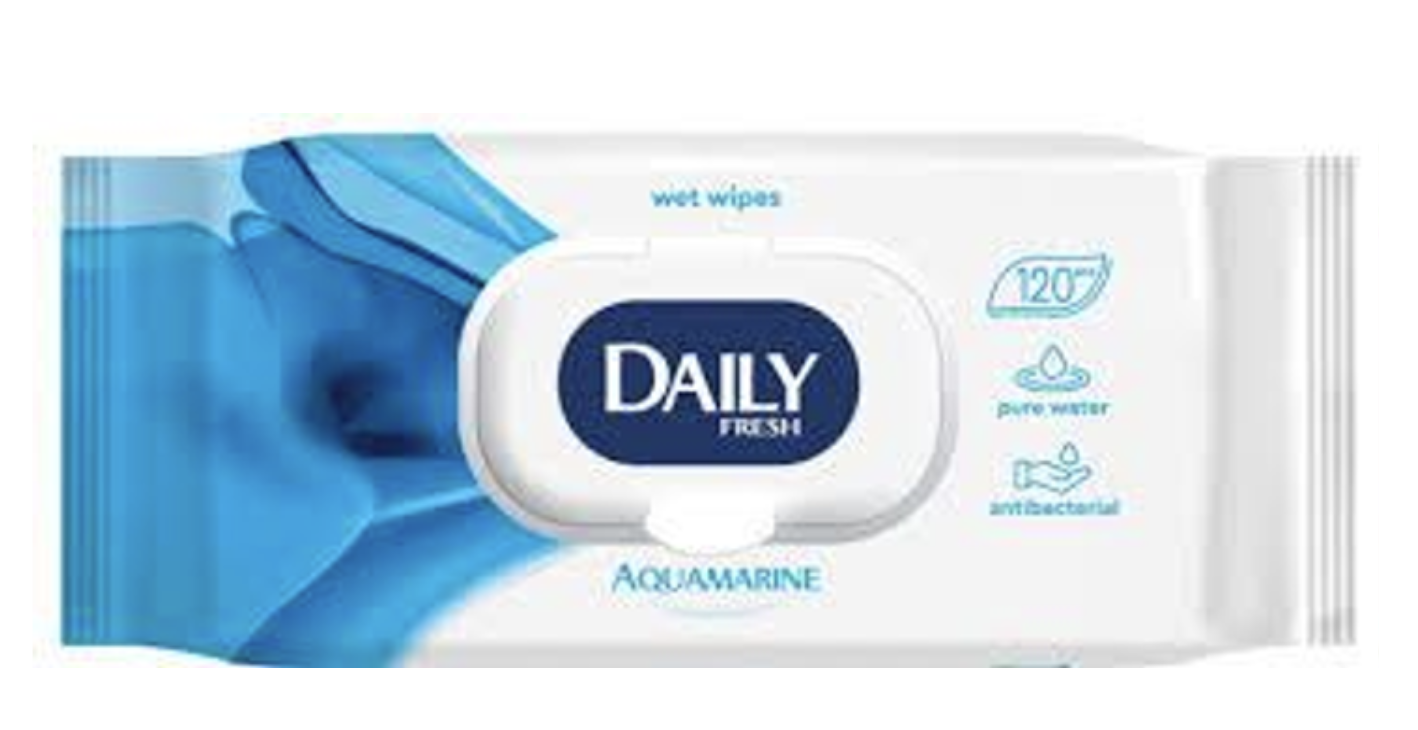 Серветка волога Daily Fresh універсальна з клапаном 120шт/уп